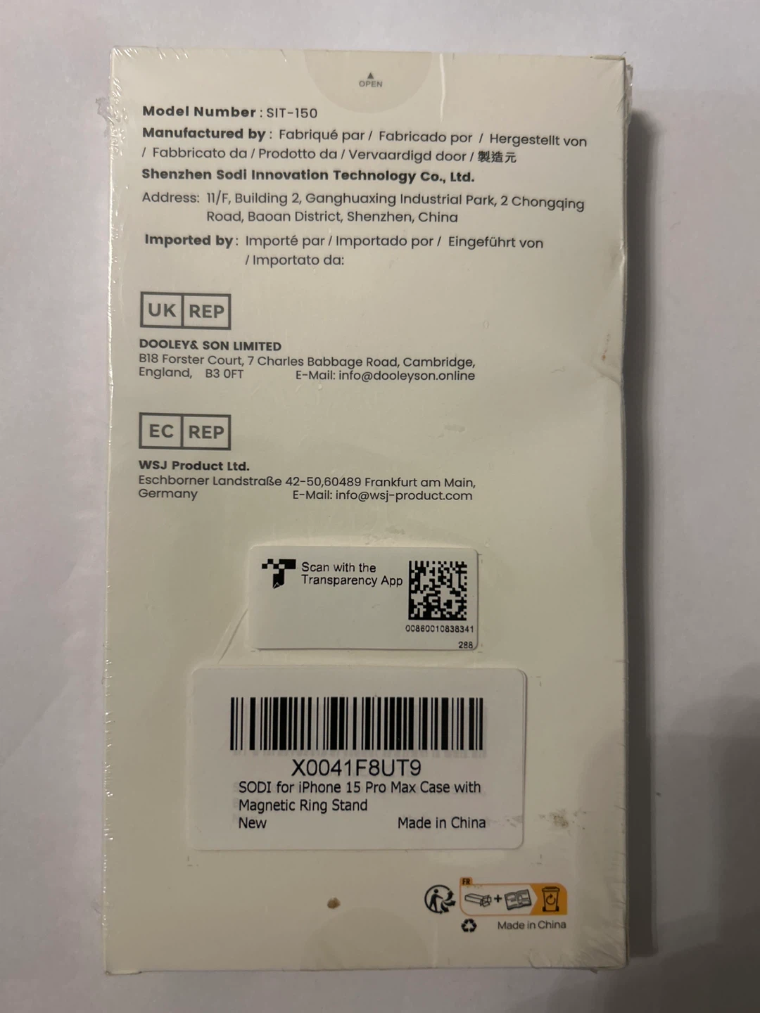New SODI iPhone 15 Pro Max Magnetic Ring Case - photo 2