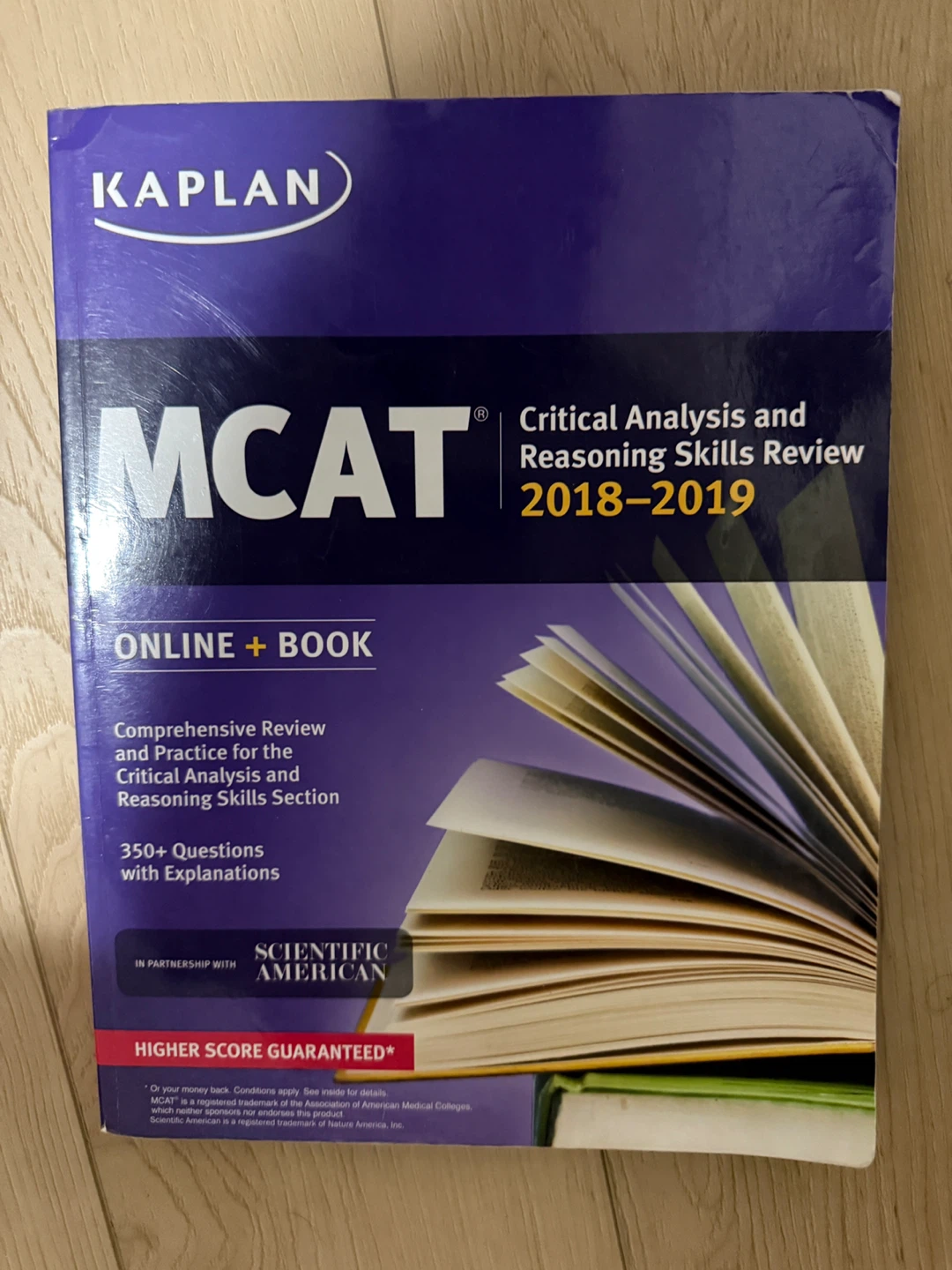 Kaplan MCAT Critical Analysis Book 2018-2019