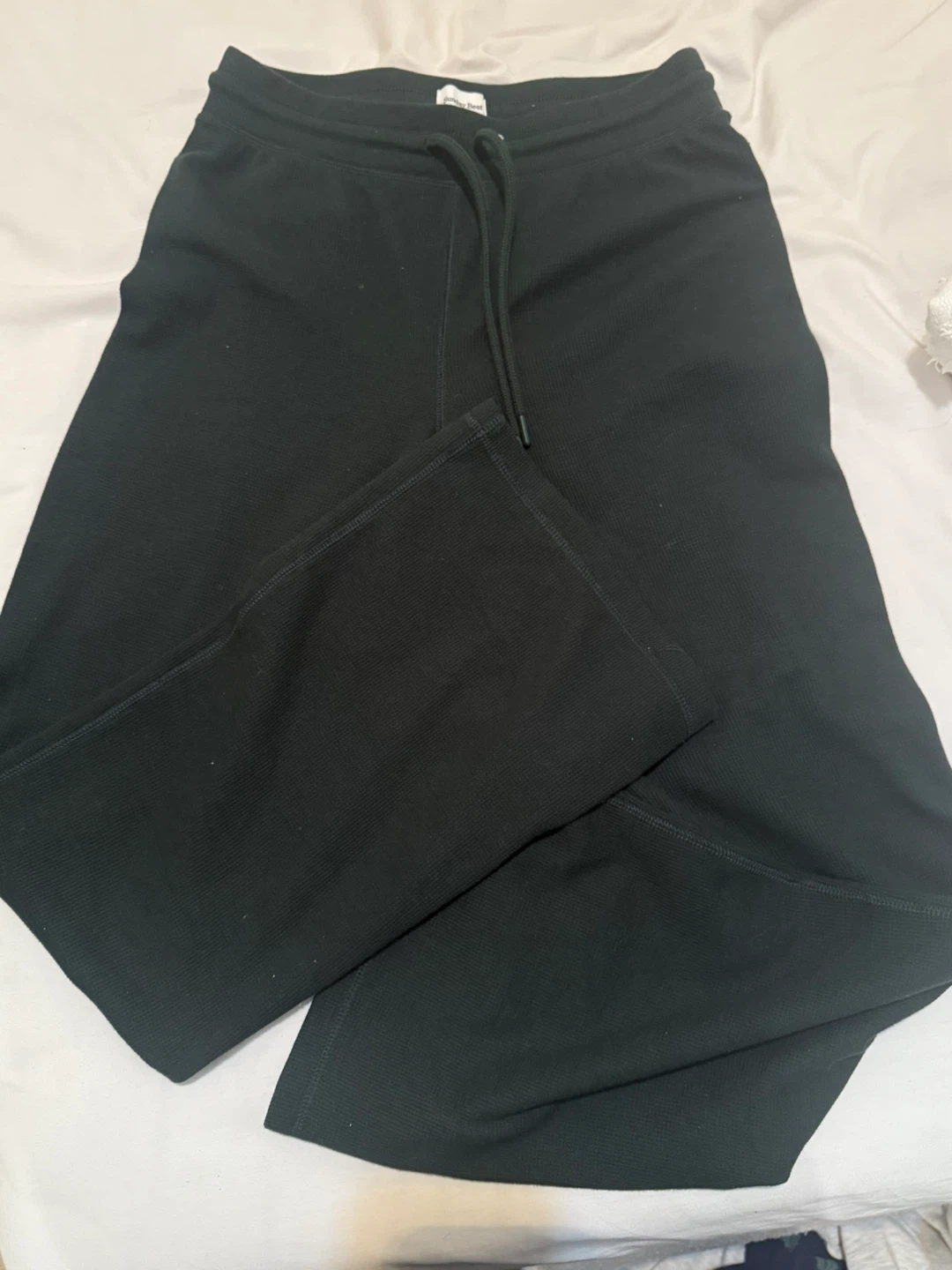 Sunday Best Black Waffle Knit Sweatpants