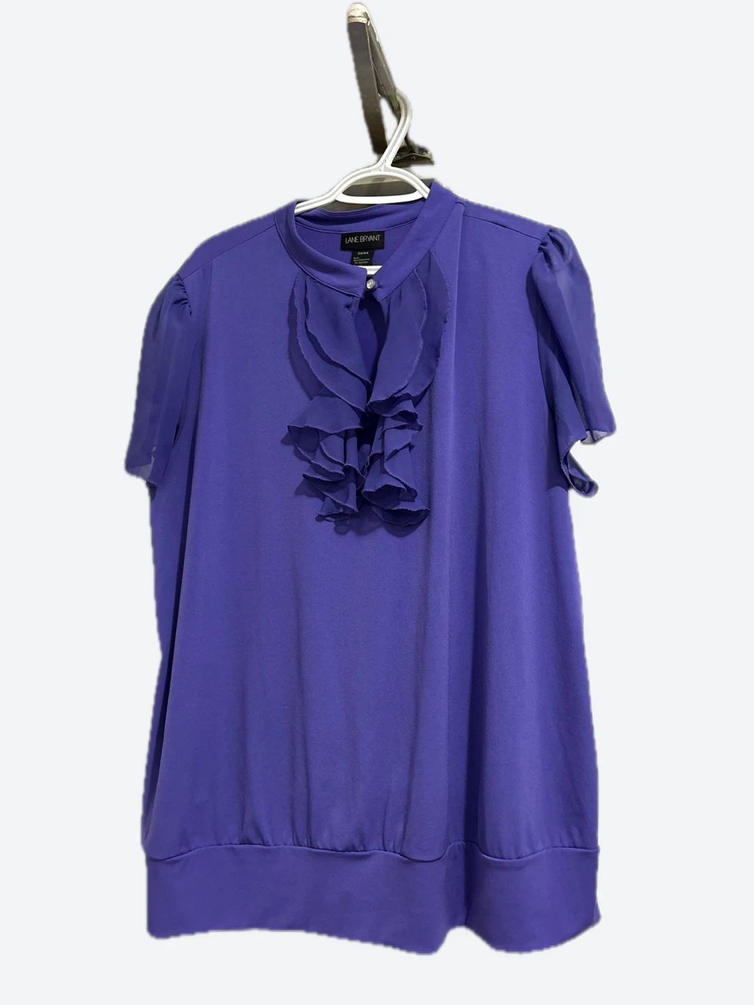 Lane Bryant Purple Ruffle Blouse - Size 22/24