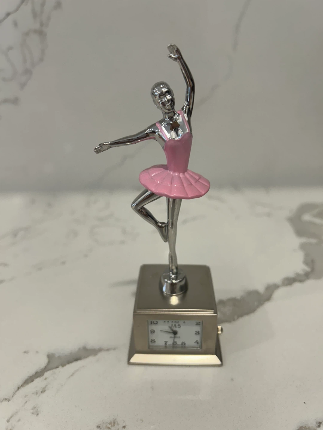 Ballerina Figurine Clock - Pink & Silver - photo 4