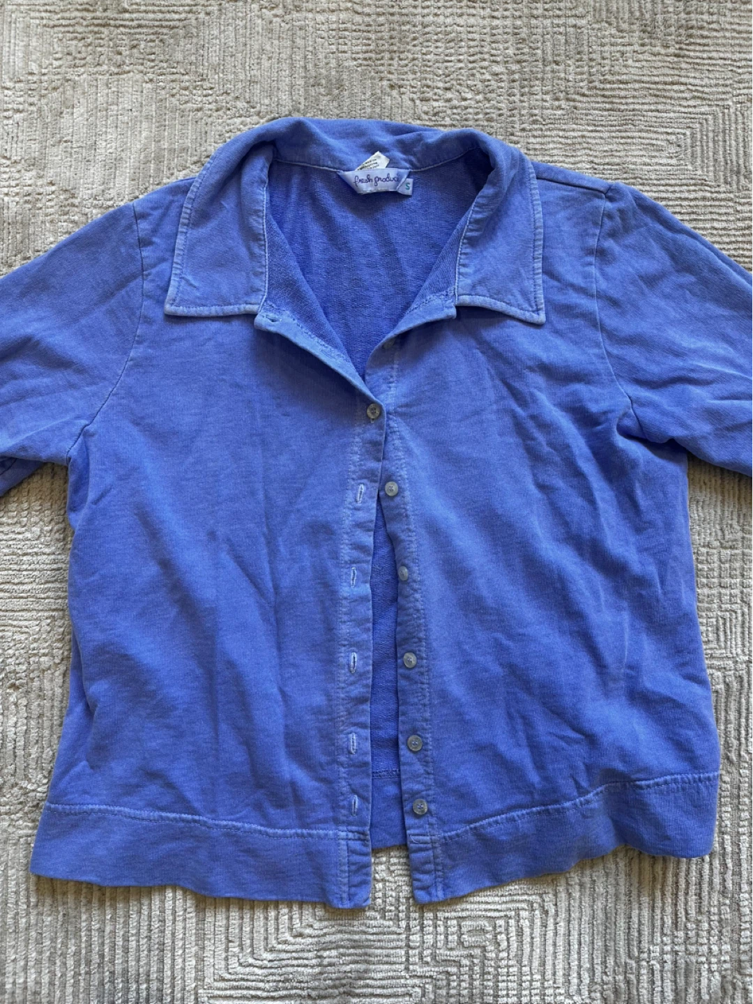Fresh Produce Blue Button-Up - Size Small - photo 2