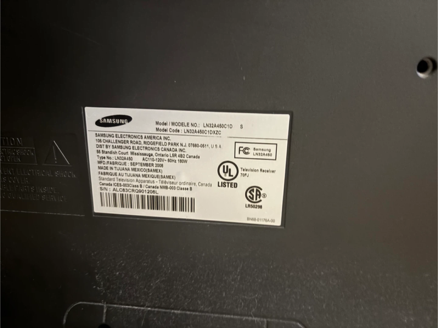 Samsung LN32A450C1D 32 inch TV - photo 4