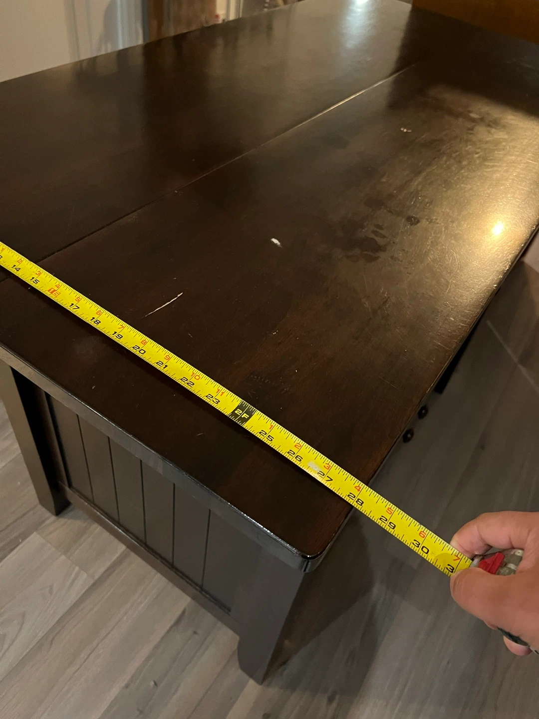 Dark Brown Wood Dining high top Table Extendable - photo 4