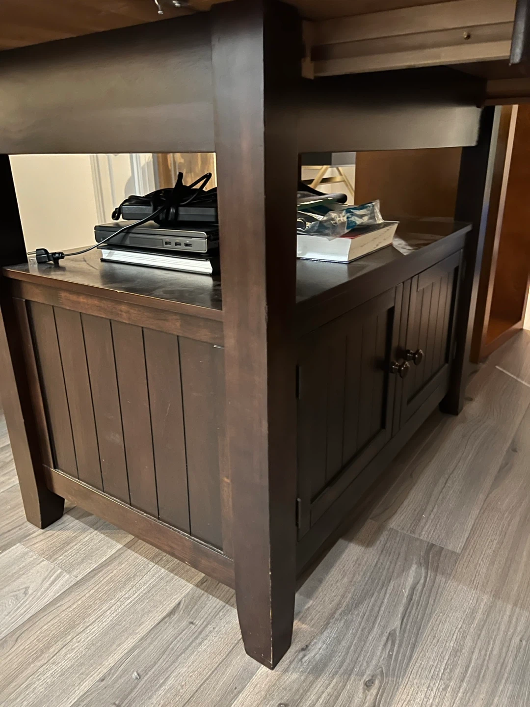 Dark Brown Wood Dining high top Table Extendable - photo 2