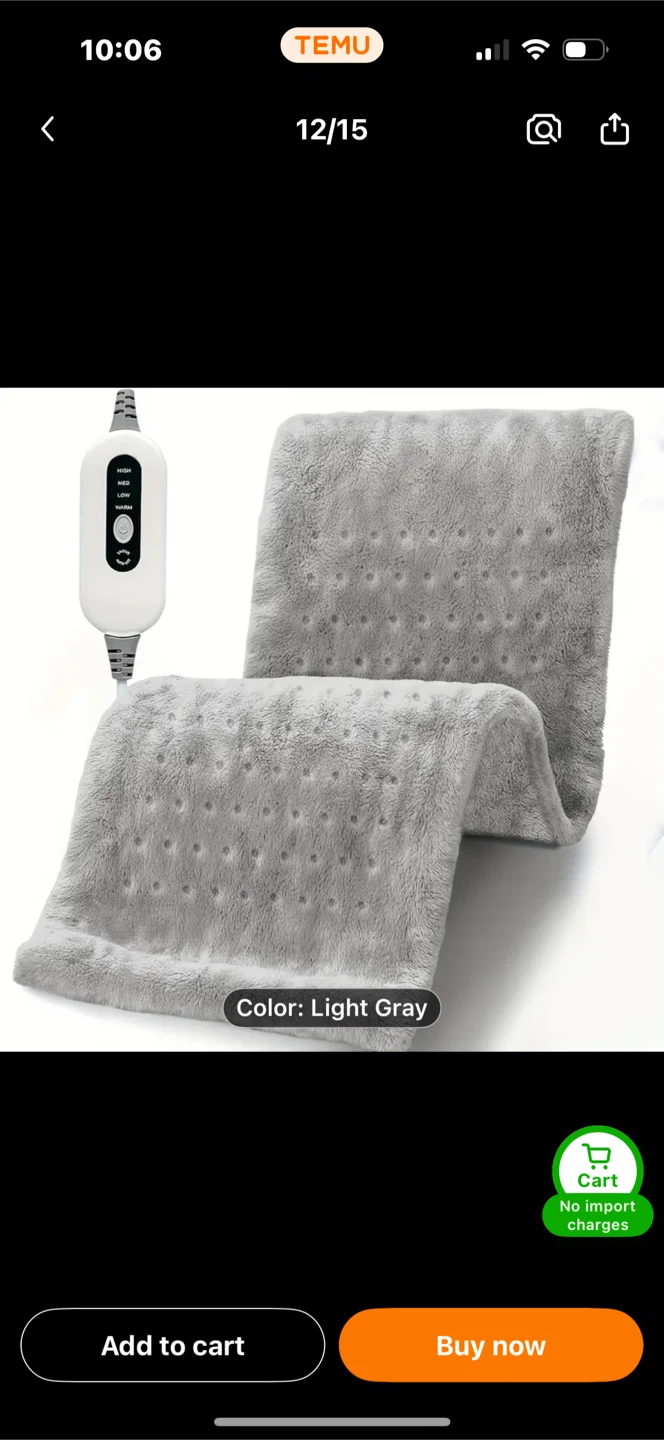 Paggbetter Heated Pad - Light Gray, Blue, Special
