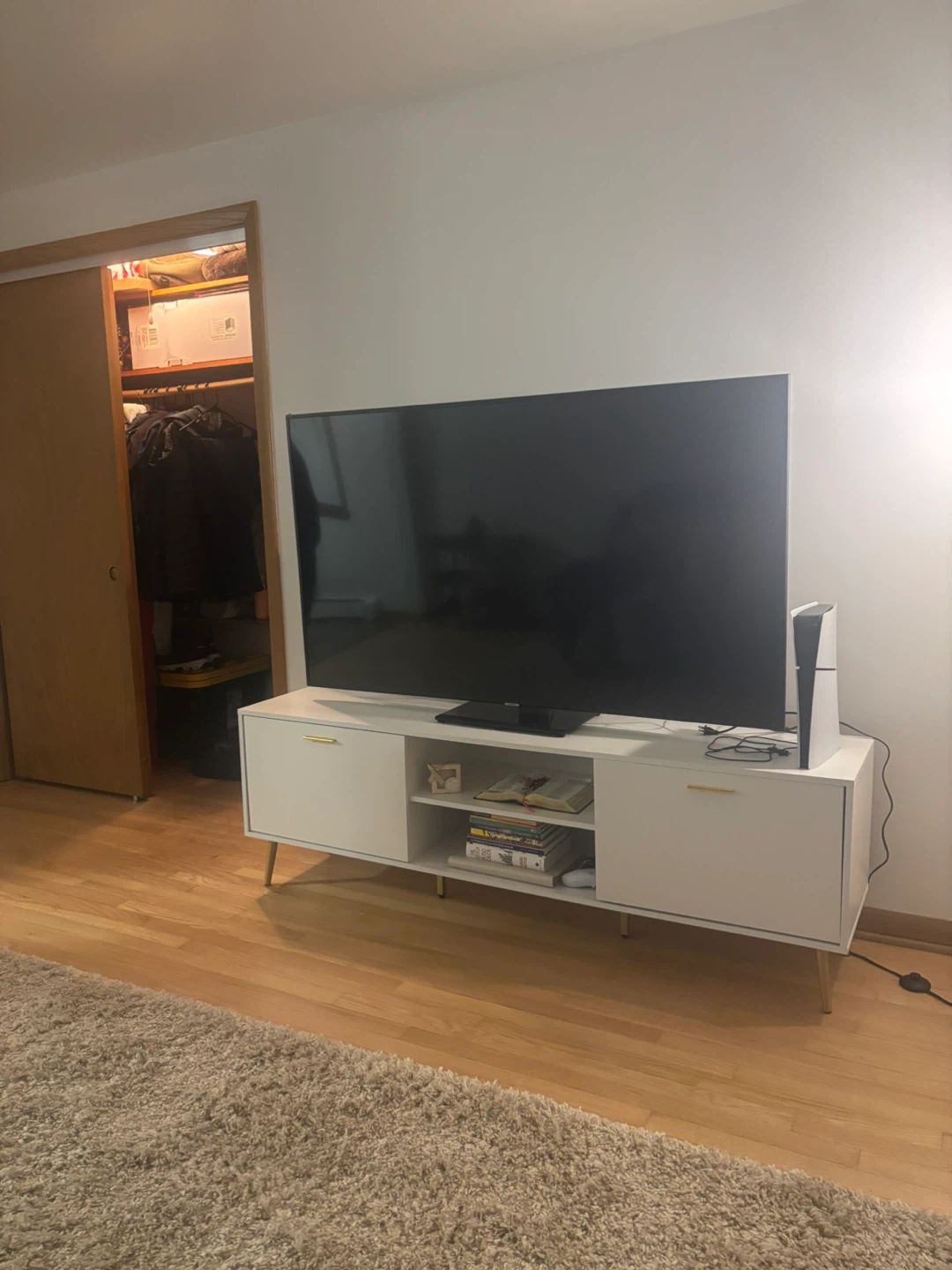 White TV Stand - photo 2