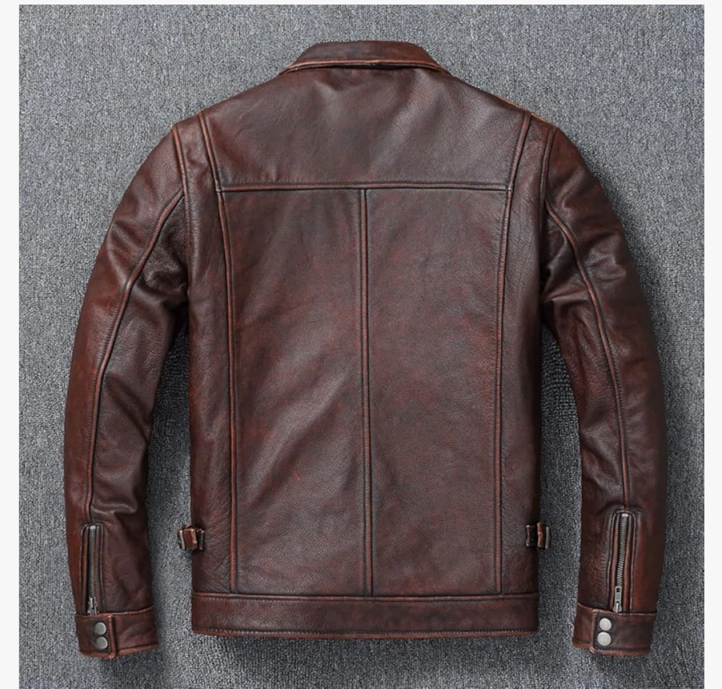 Brown Leather Jacket - Size 5XL - photo 2