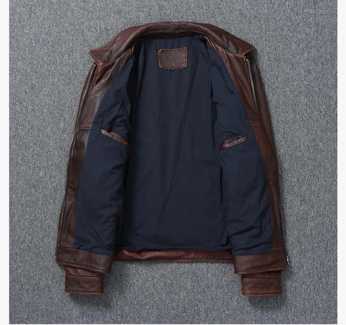Brown Leather Jacket - Size 5XL - photo 3