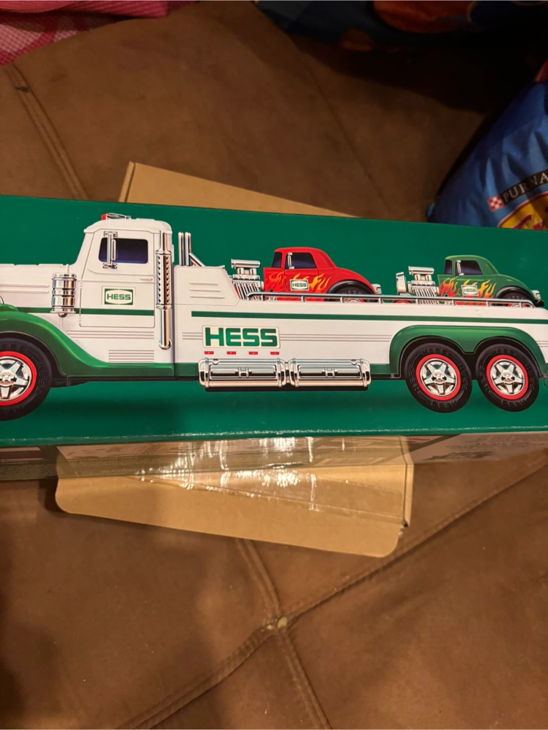 Hess Tow Truck with Race Cars - Box Included