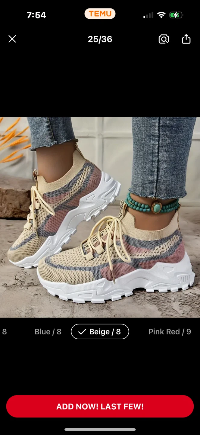 Beige Sneakers - Size 8/sandals - photo 2