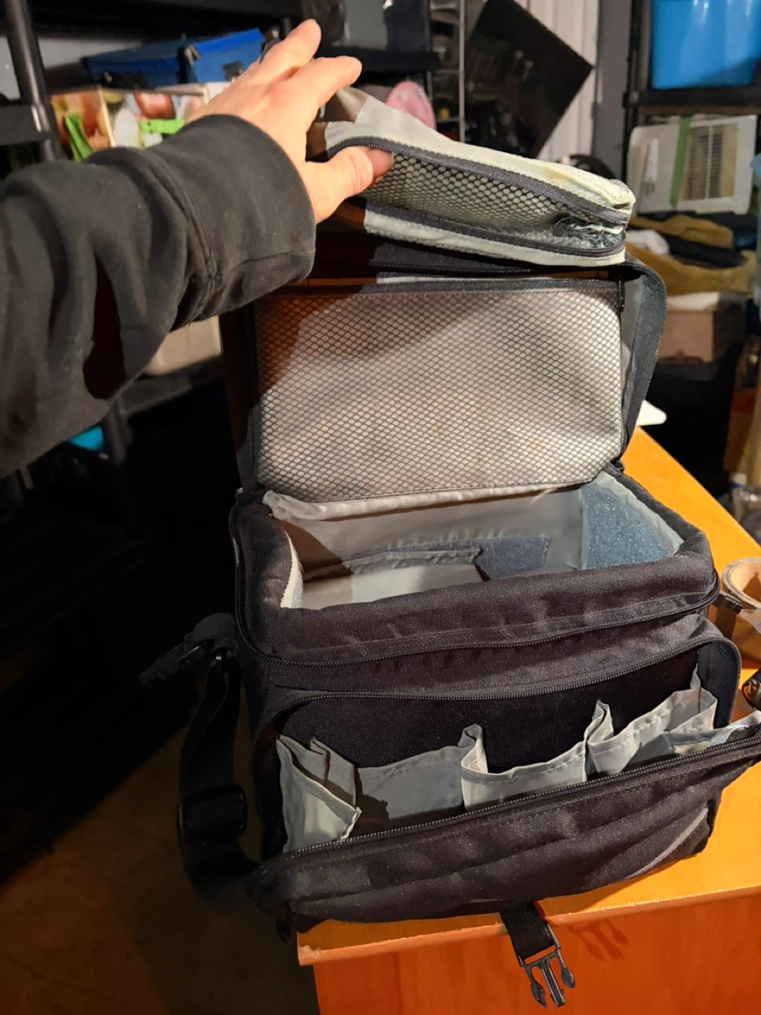 Black Camera Bag with Adjustable Shoulder Strap