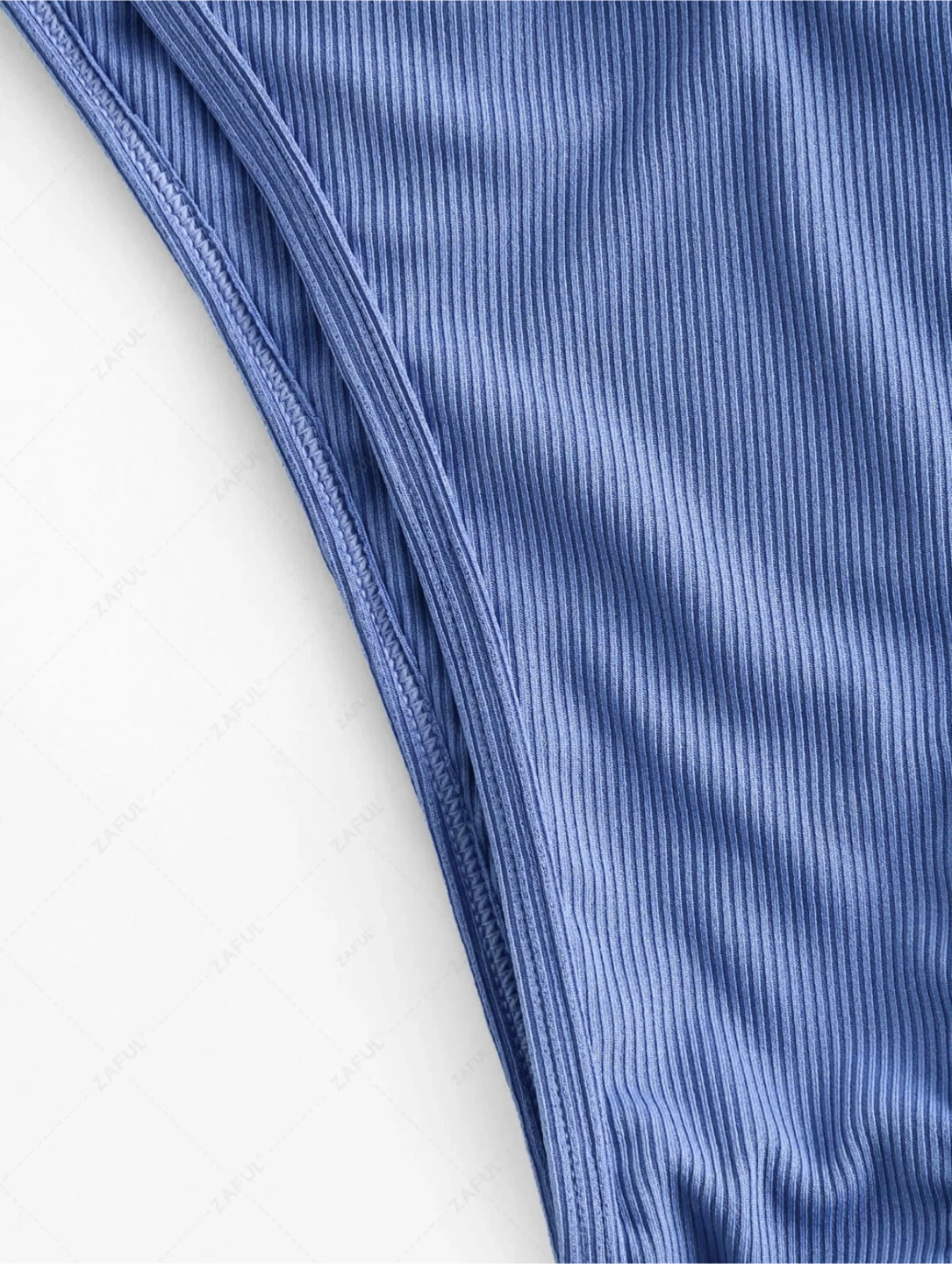Blue Ribbed Bikini Set - photo 5