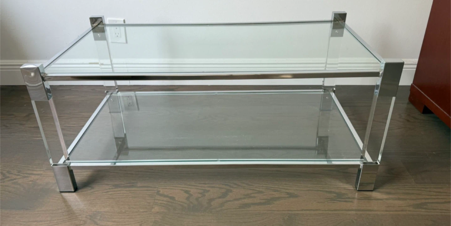 Glass/Chrome Coffee Table