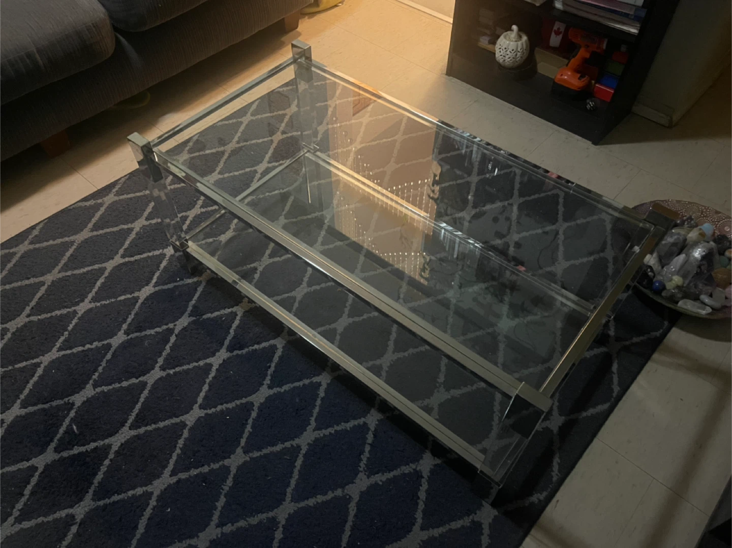 Glass/Chrome Coffee Table - photo 5