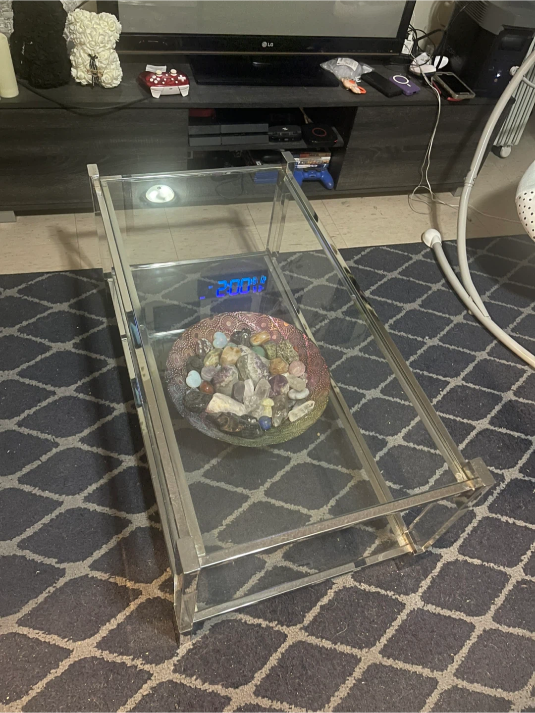 Glass/Chrome Coffee Table - photo 4