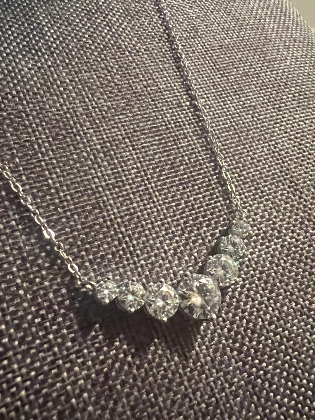 925 silver necklace with moissanites - photo 2