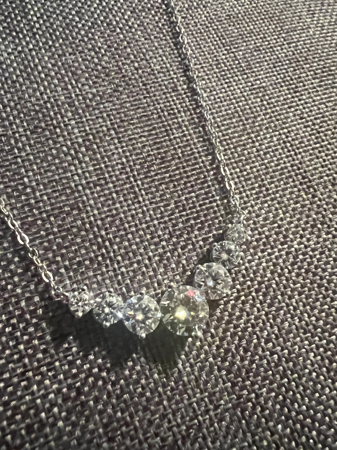 925 silver necklace with moissanites