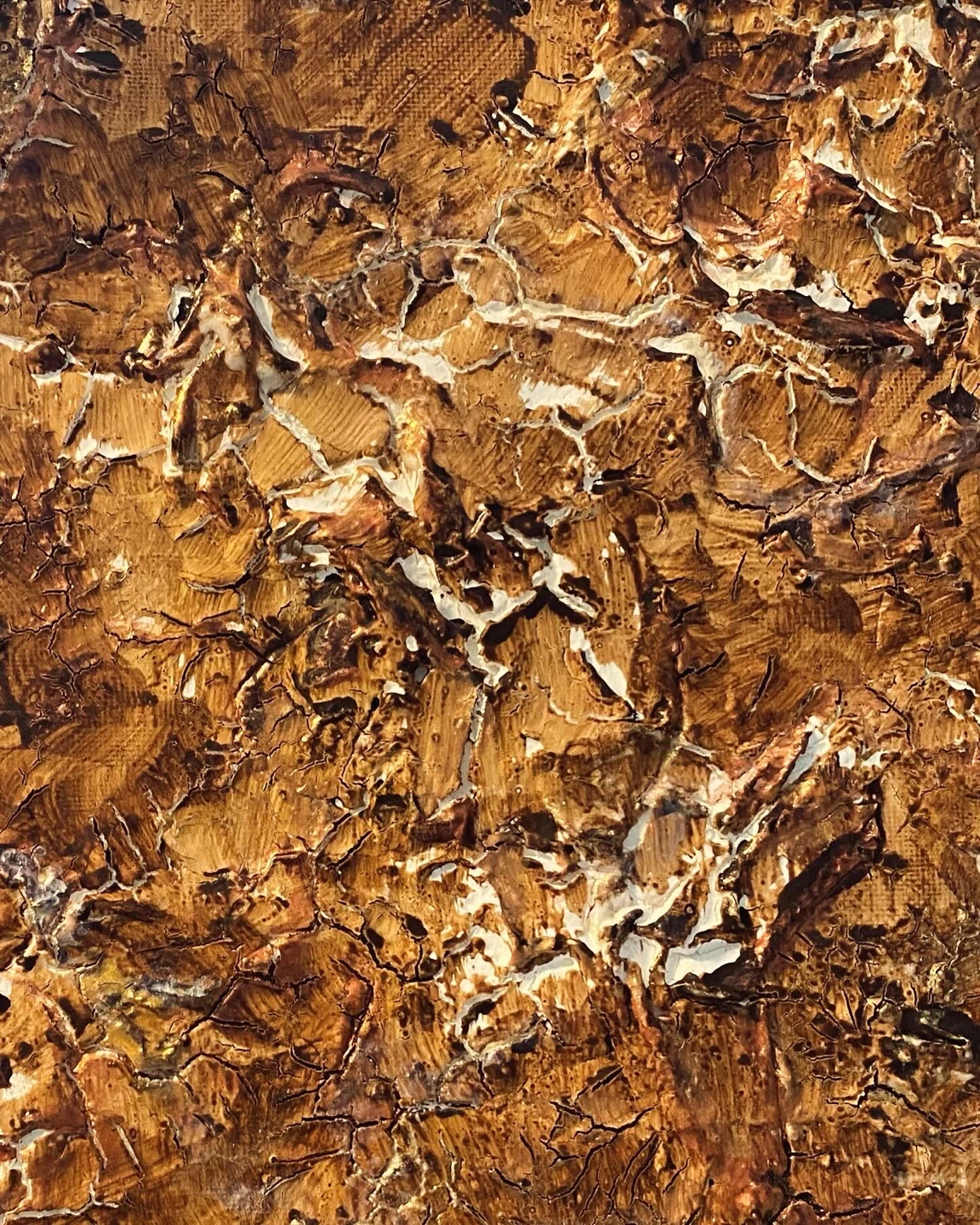 Textured Brown Abstract Painting - photo 3