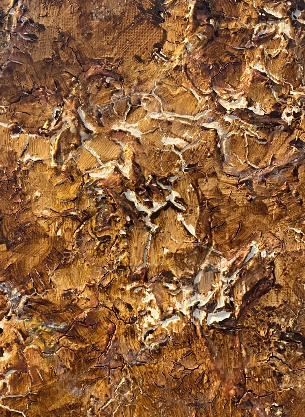 Textured Brown Abstract Painting - photo 4