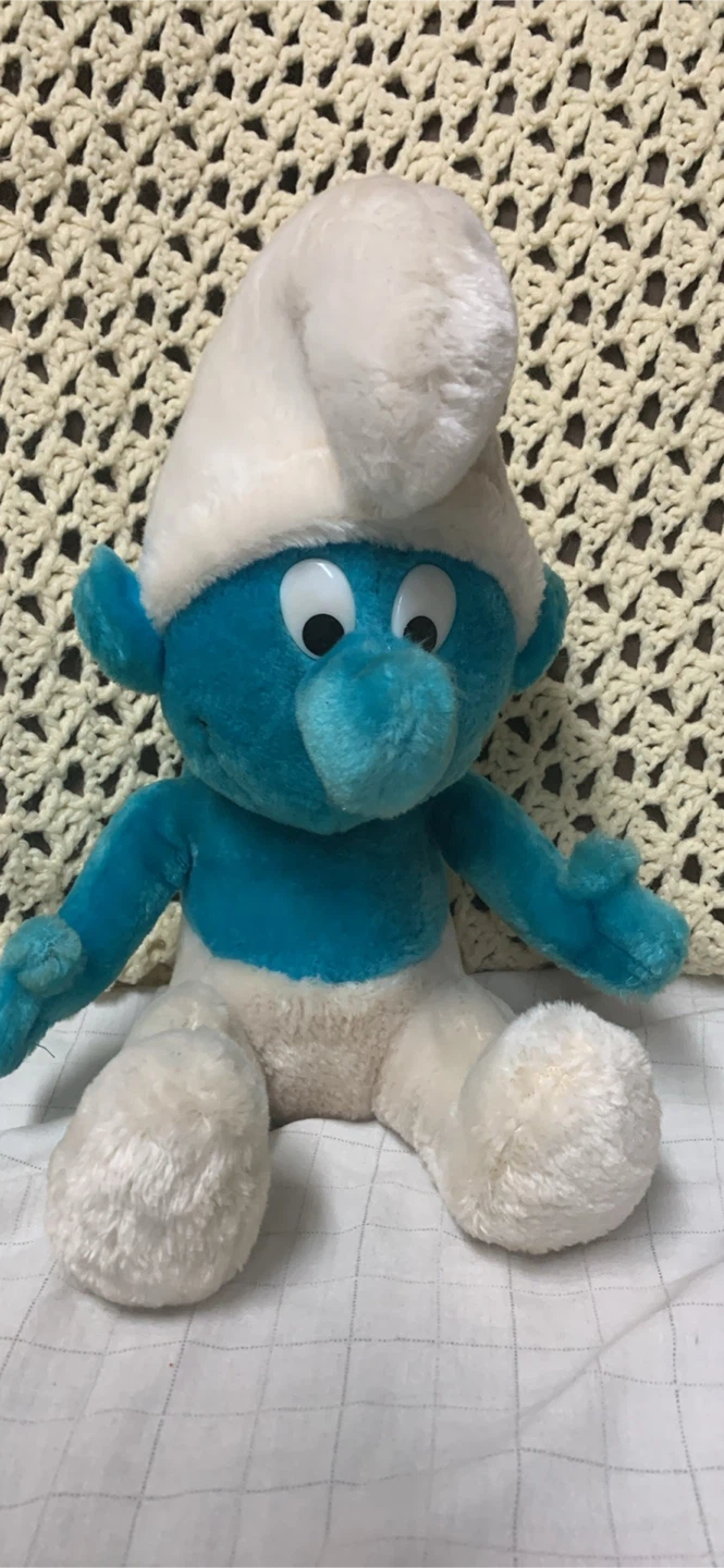 Vintage Smurf Plush Toy