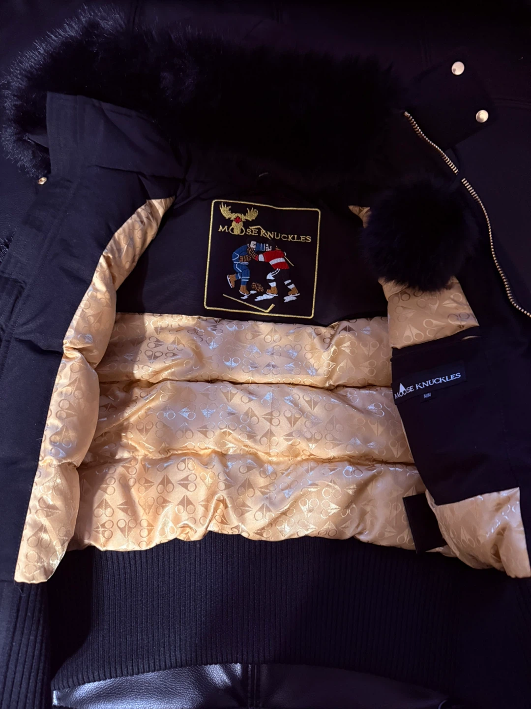 Moose Knuckles Black Bomber Jacket - photo 2