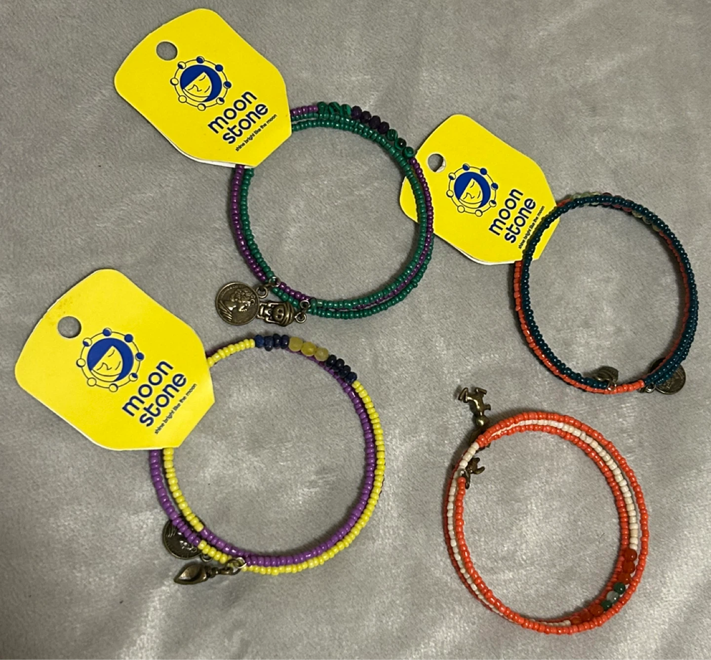 4 Beaded Wrap Bracelets for $5