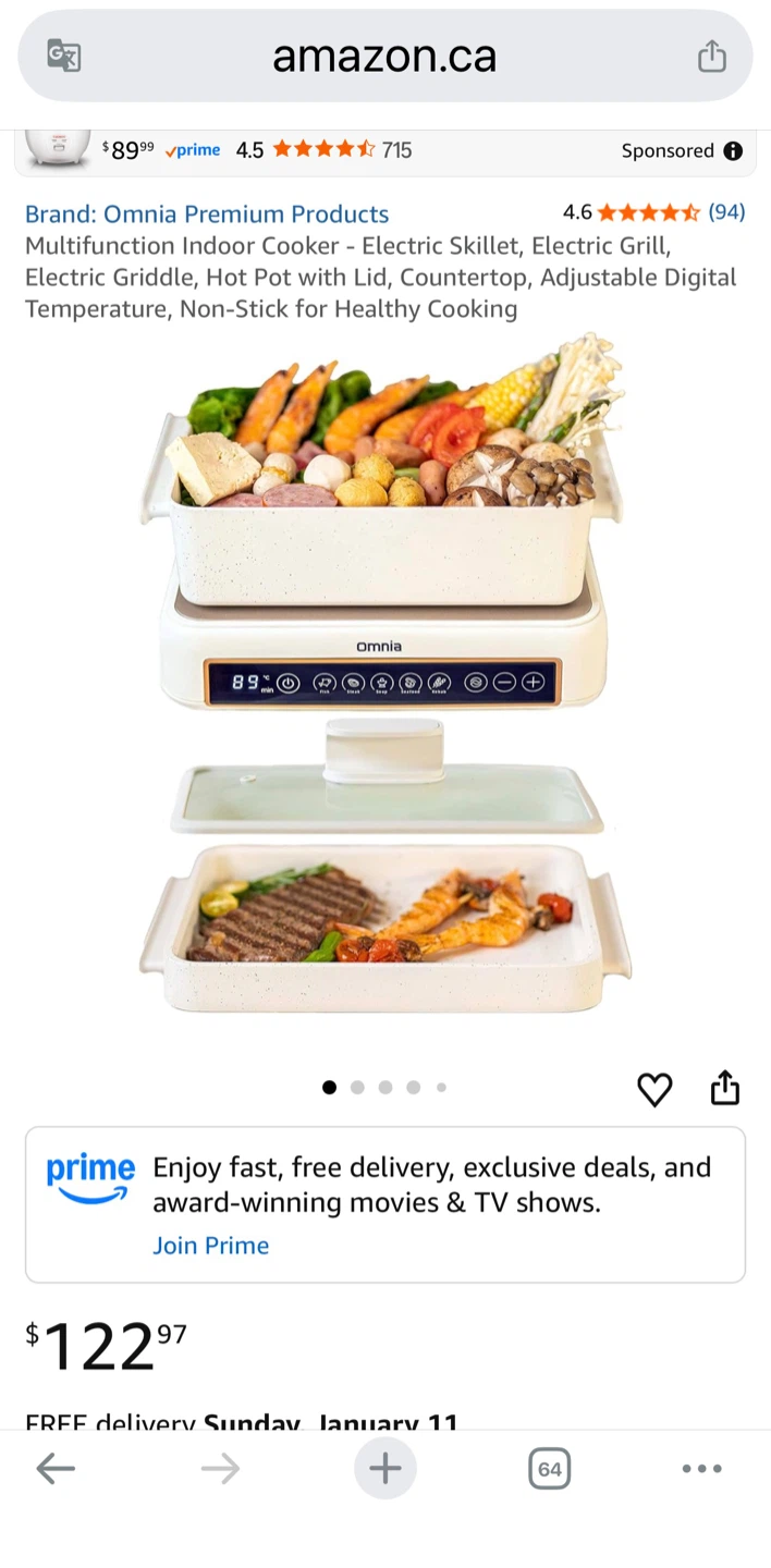 Omnia Premium Electric Indoor Cooker
