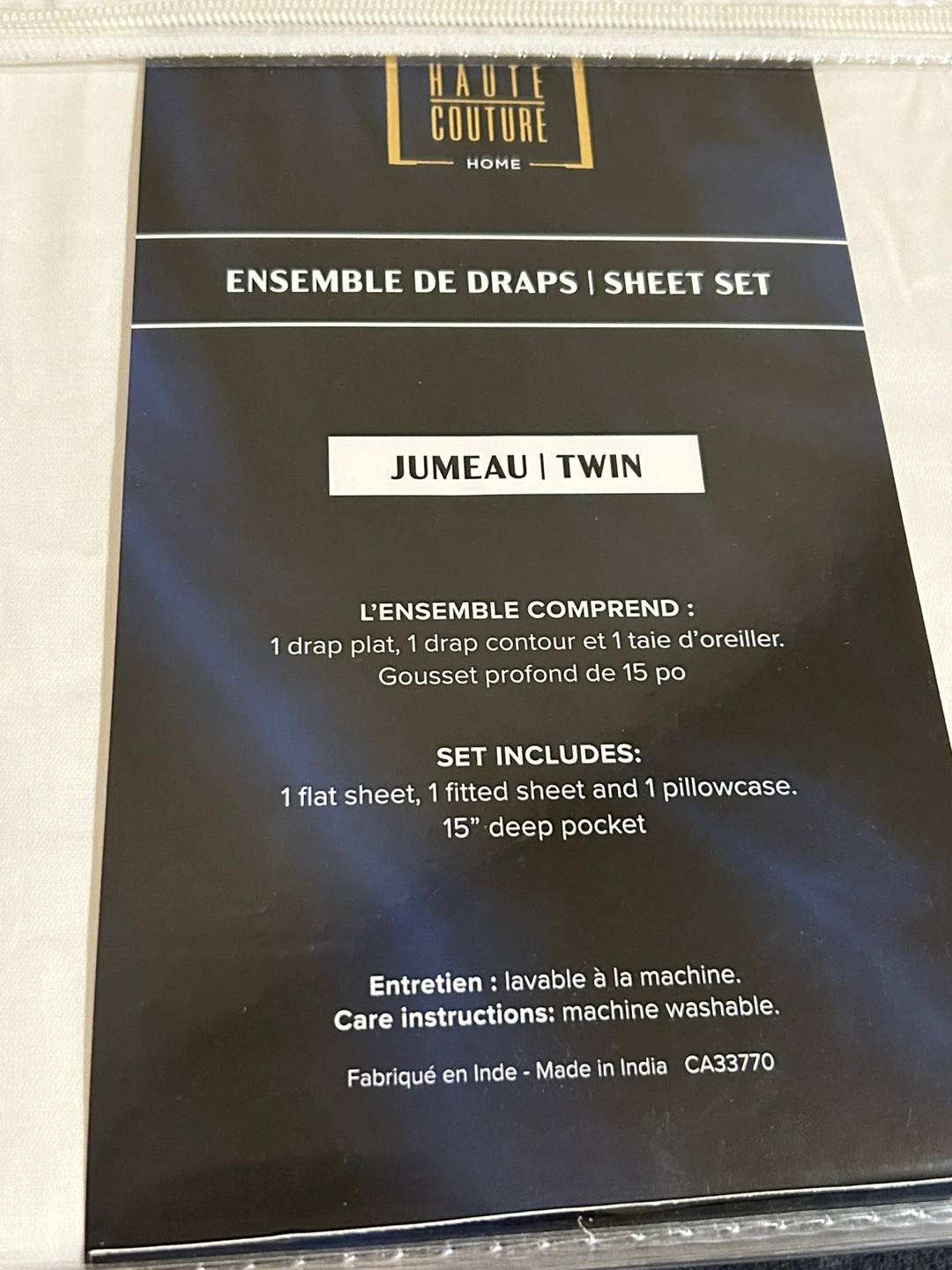 Haute Couture Jumeau Twin Sheet Set - New! - photo 3