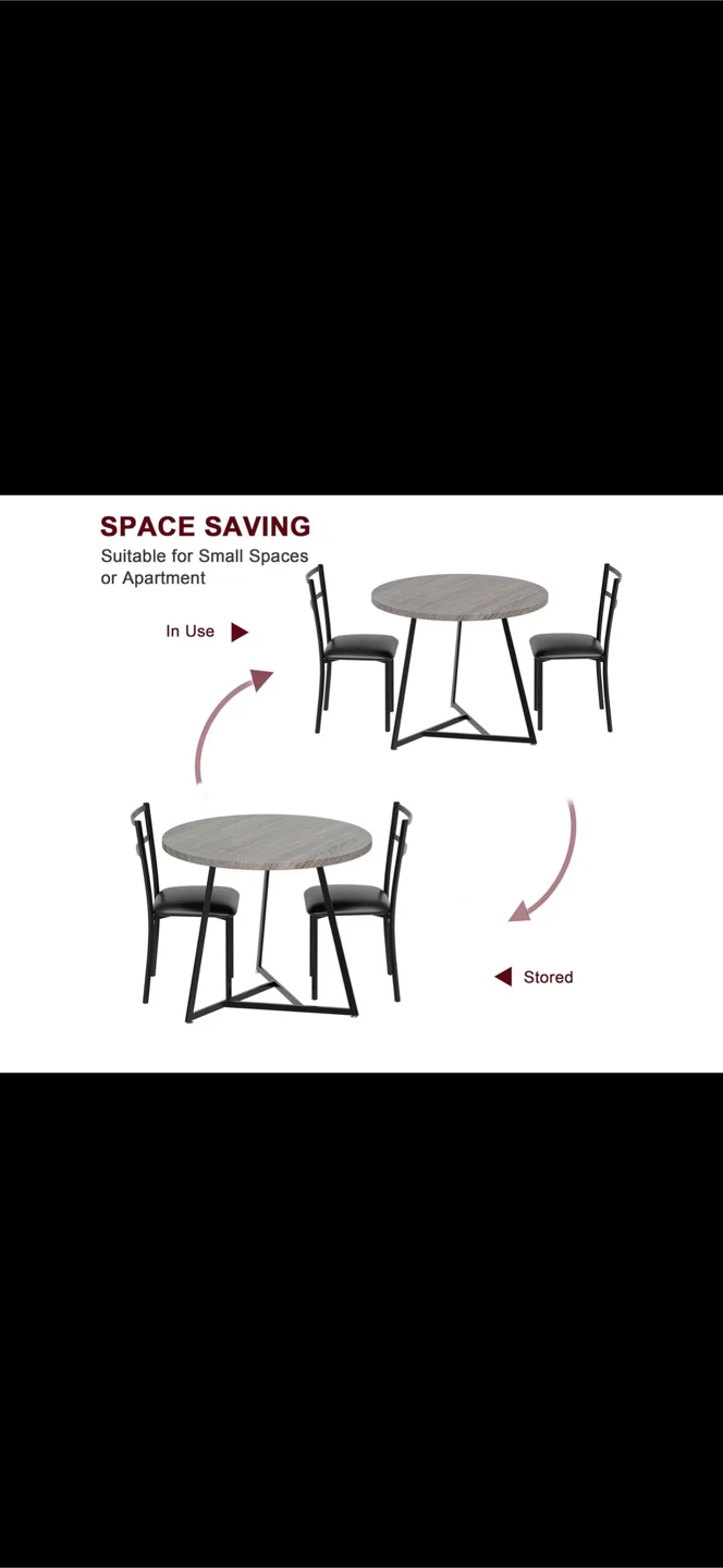 EliteEdge Farmhouse Dining Set - Small Space Kitchen Table - photo 2