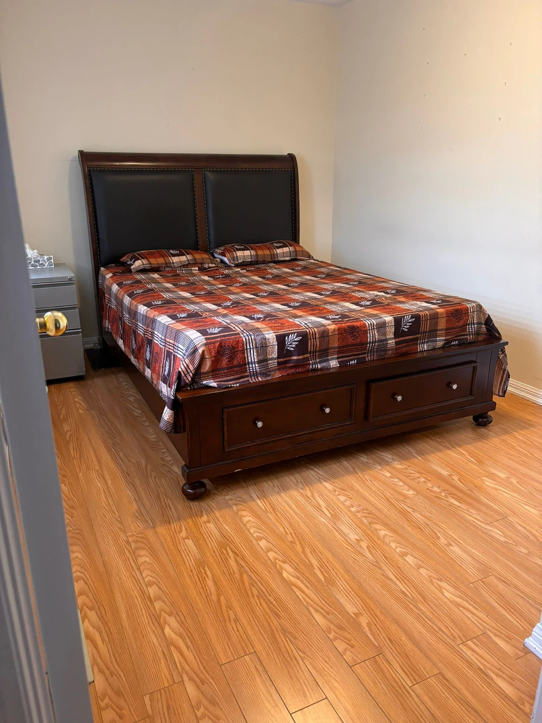 Queen Size Bed Frame with Storage