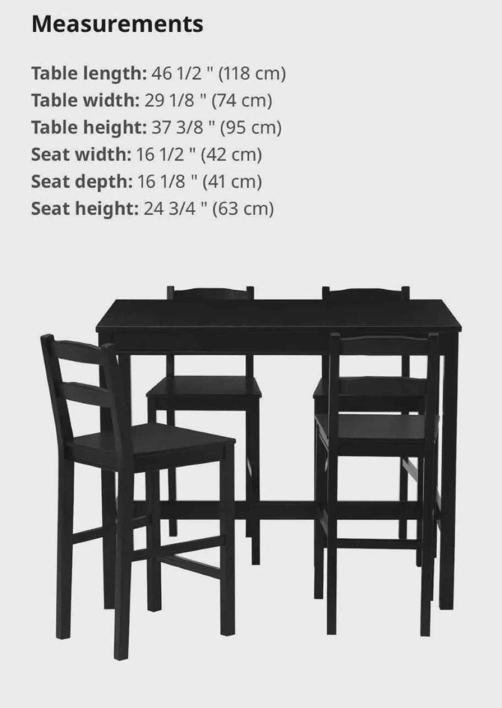 IKEA Bar Table with 4 Chairs - photo 4