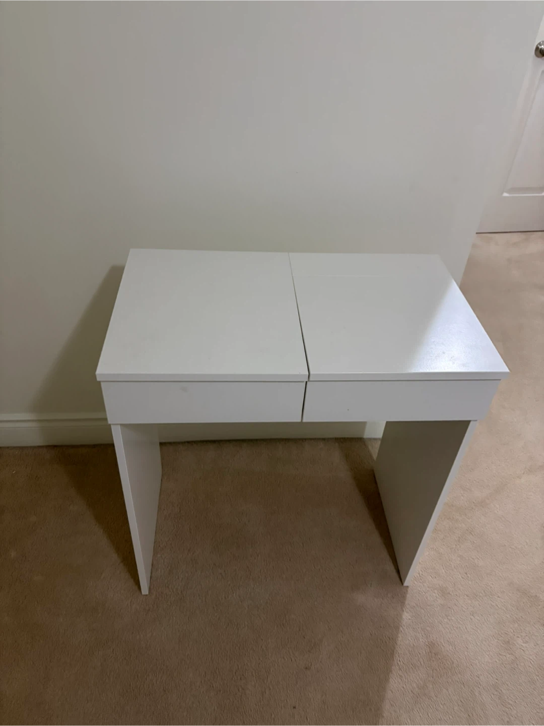 White Vanity Makeup Table with Mirror - photo 2