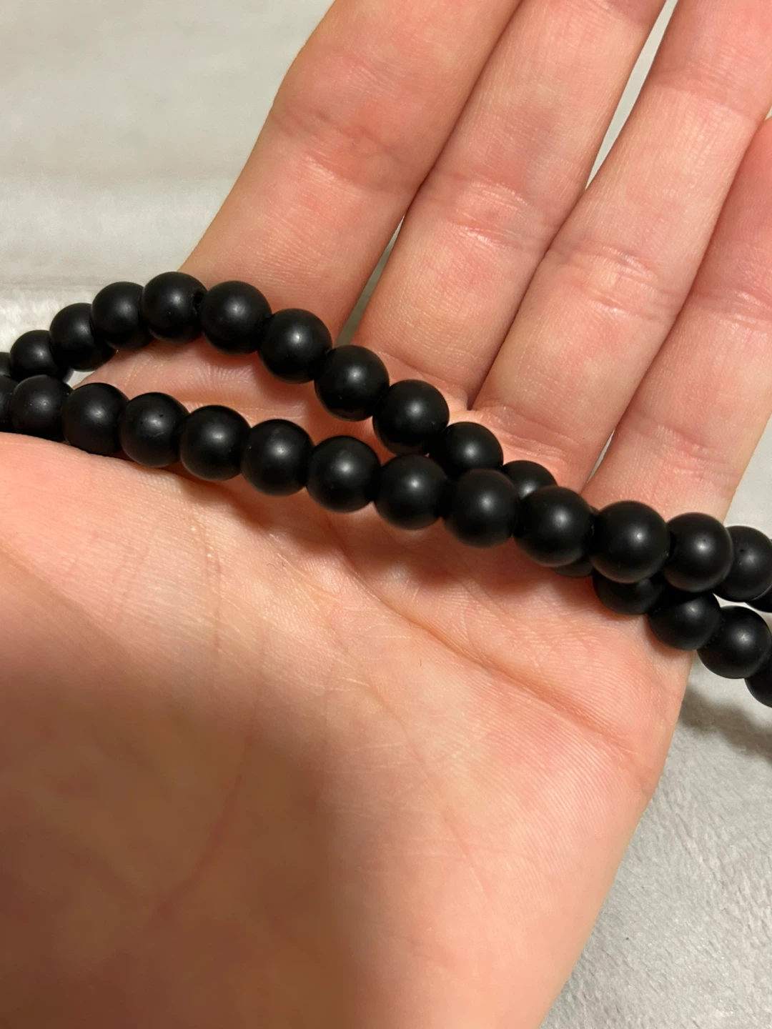 Mala Bead Necklace - Black & Purple - photo 3