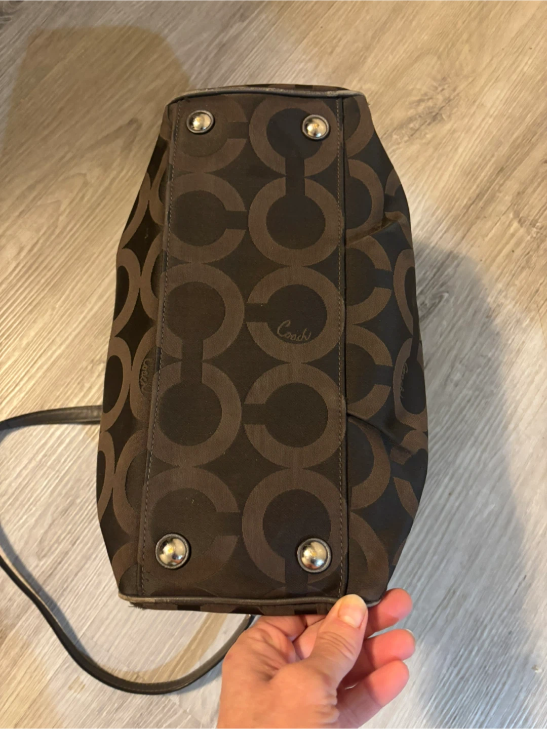Coach Brown/Black Op Art Satchel Bag - photo 4