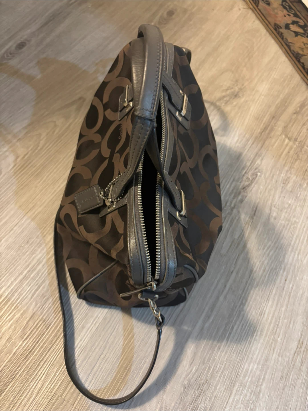 Coach Brown/Black Op Art Satchel Bag - photo 3