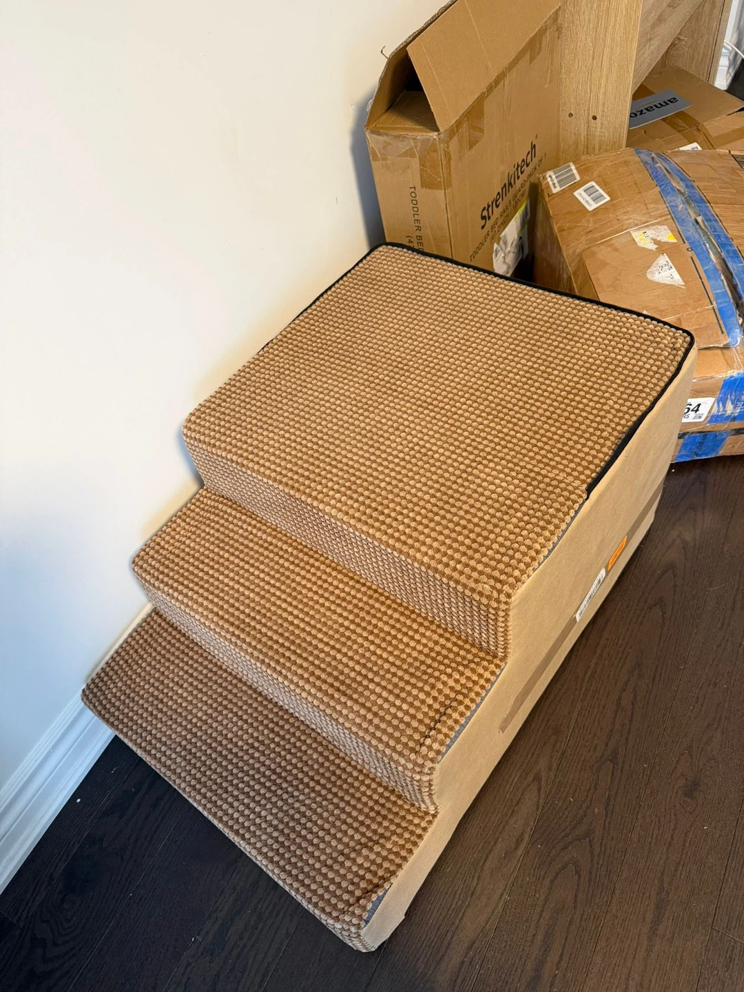 Carpeted Pet Stairs - 3 Steps