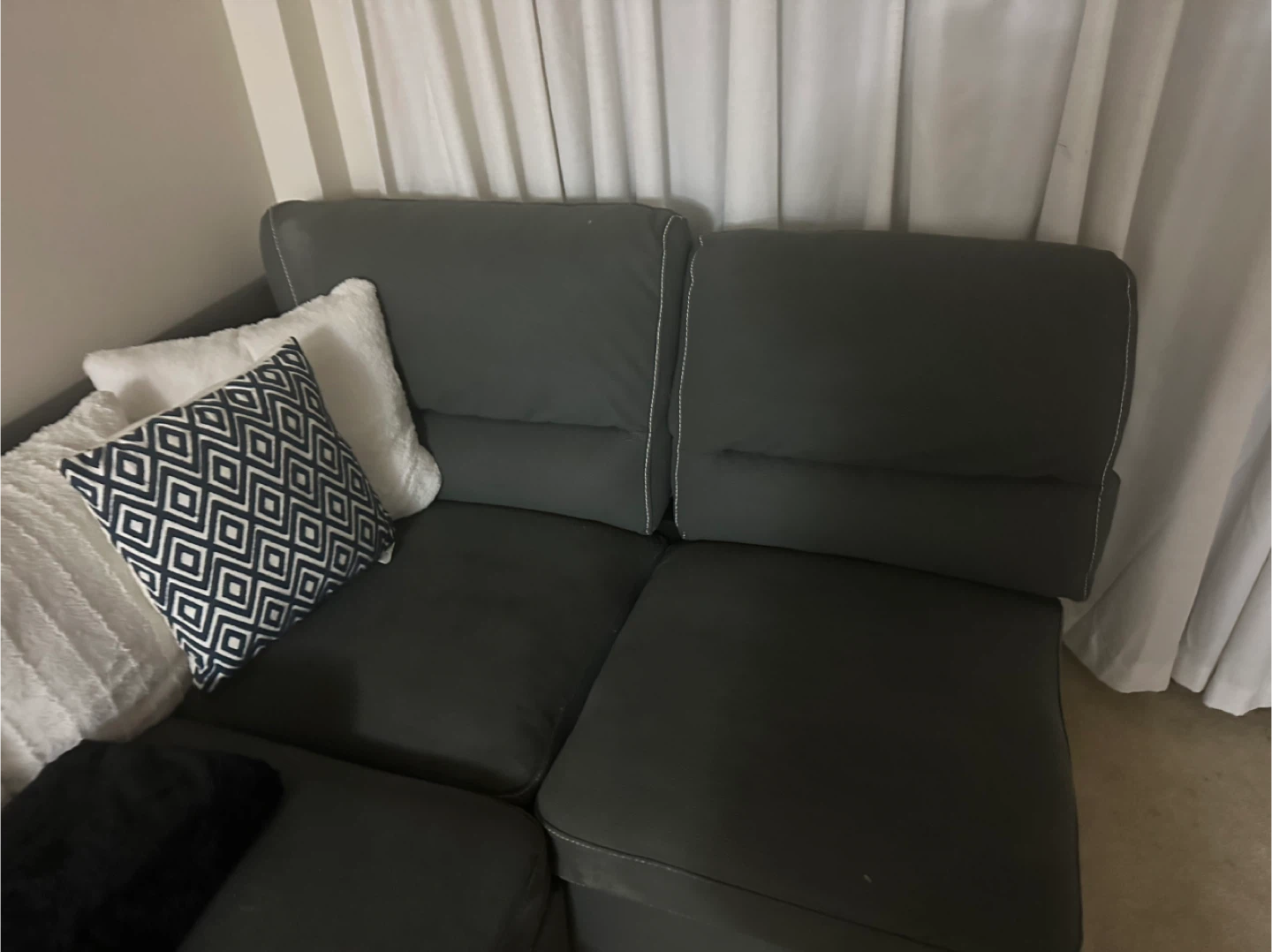 Grey Sectional Sofa with Pull-Out Bed - photo 3