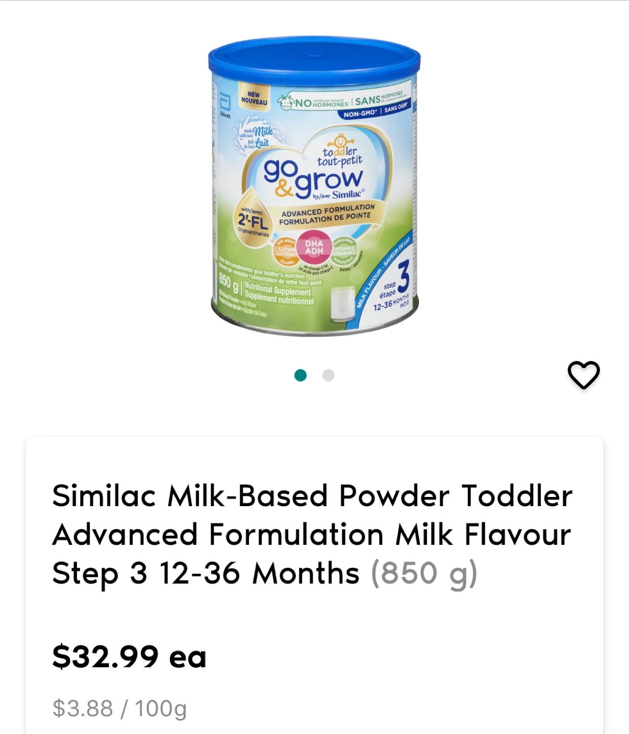 Similac Go & Grow Toddler Milk, Step 3 (12-36 Months)