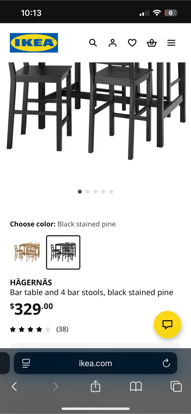 IKEA Bar Table with 4 Chairs - photo 5