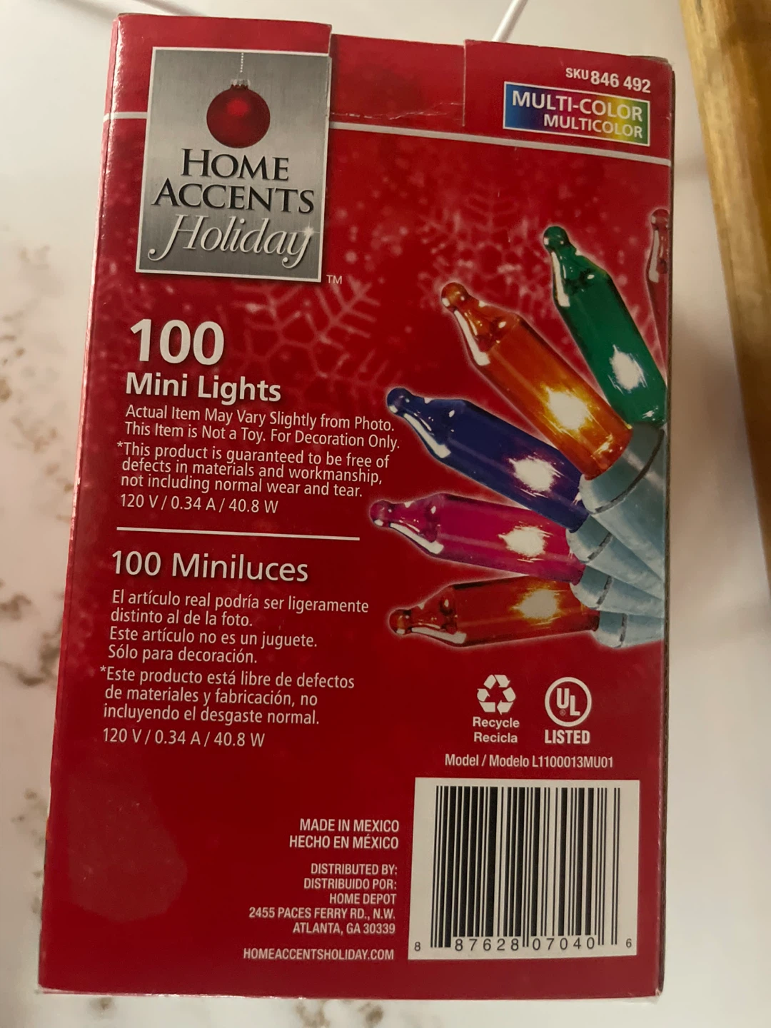 Home Accents Holiday 100 Mini Lights Multicolor - photo 3