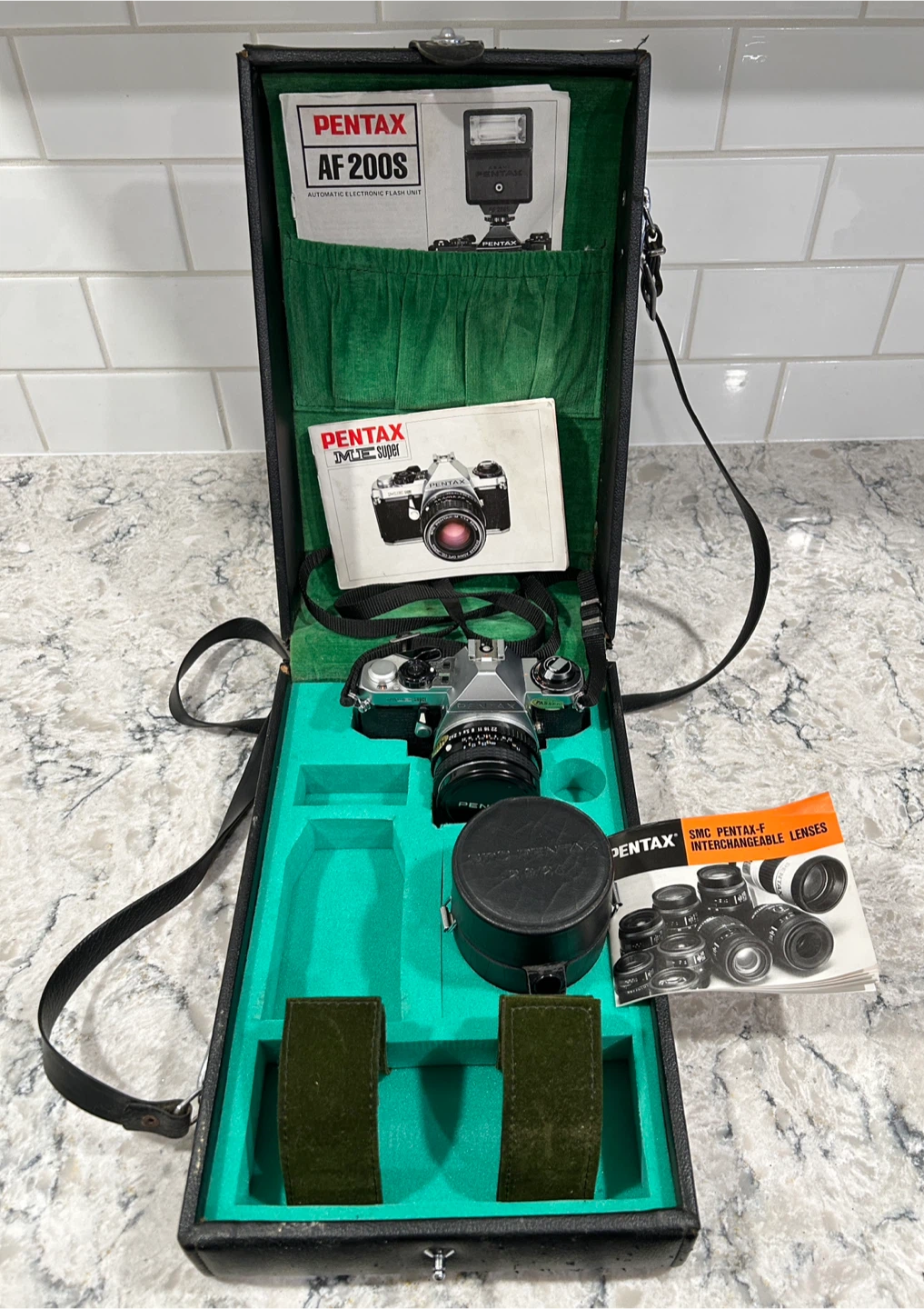 Pentax ME Super Film Camera with SMC Pentax-M 1:2 50mm Lens
