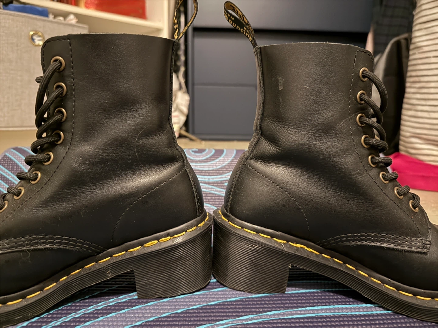 Dr. Martens Black Leather Boots, US 6.5 - photo 2
