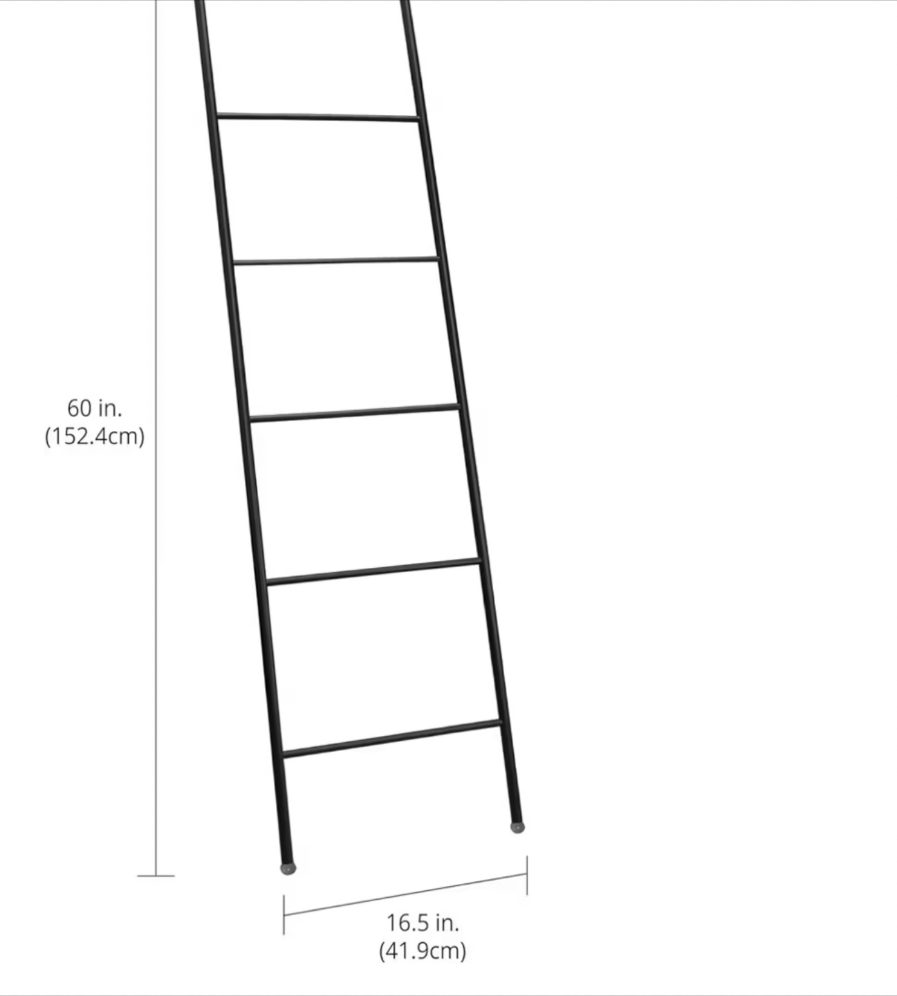 Black Metal Blanket Ladder - photo 2