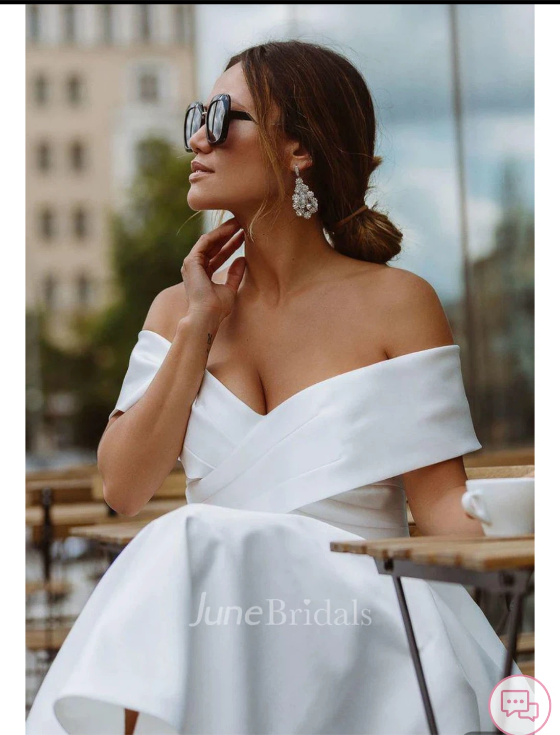 June Bridals White Dress - Size 6