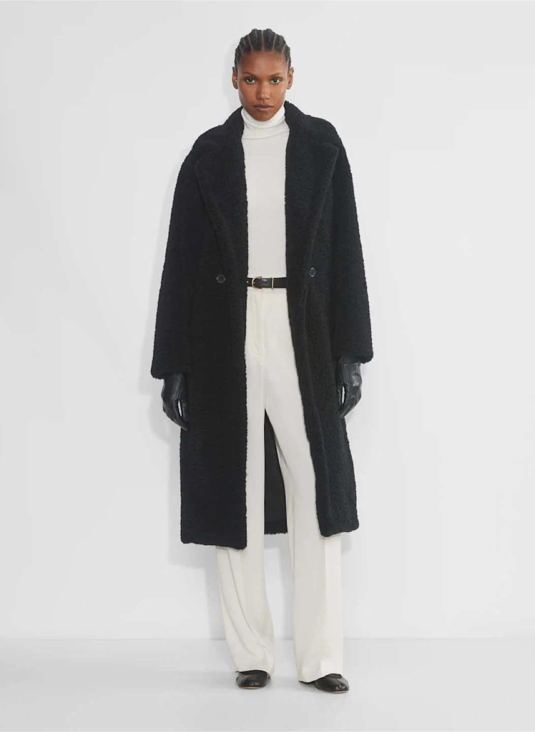 Aritzia Teddy Icon Coat - Black - photo 2