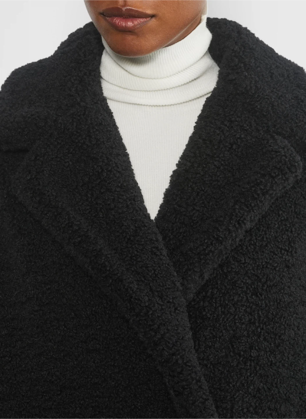 Aritzia Teddy Icon Coat - Black - photo 3