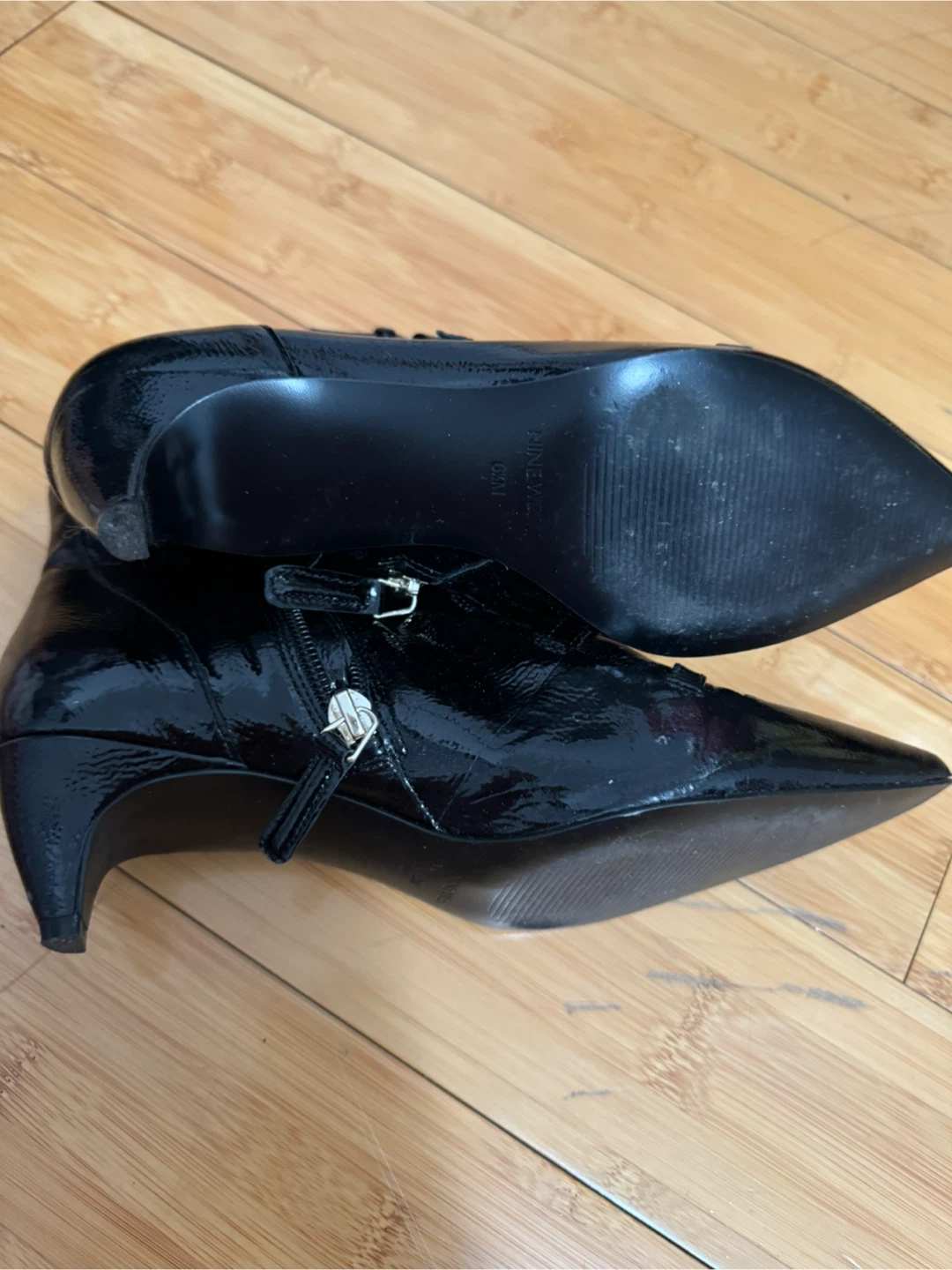 Nine West Black Patent Leather Ankle Boots - photo 3