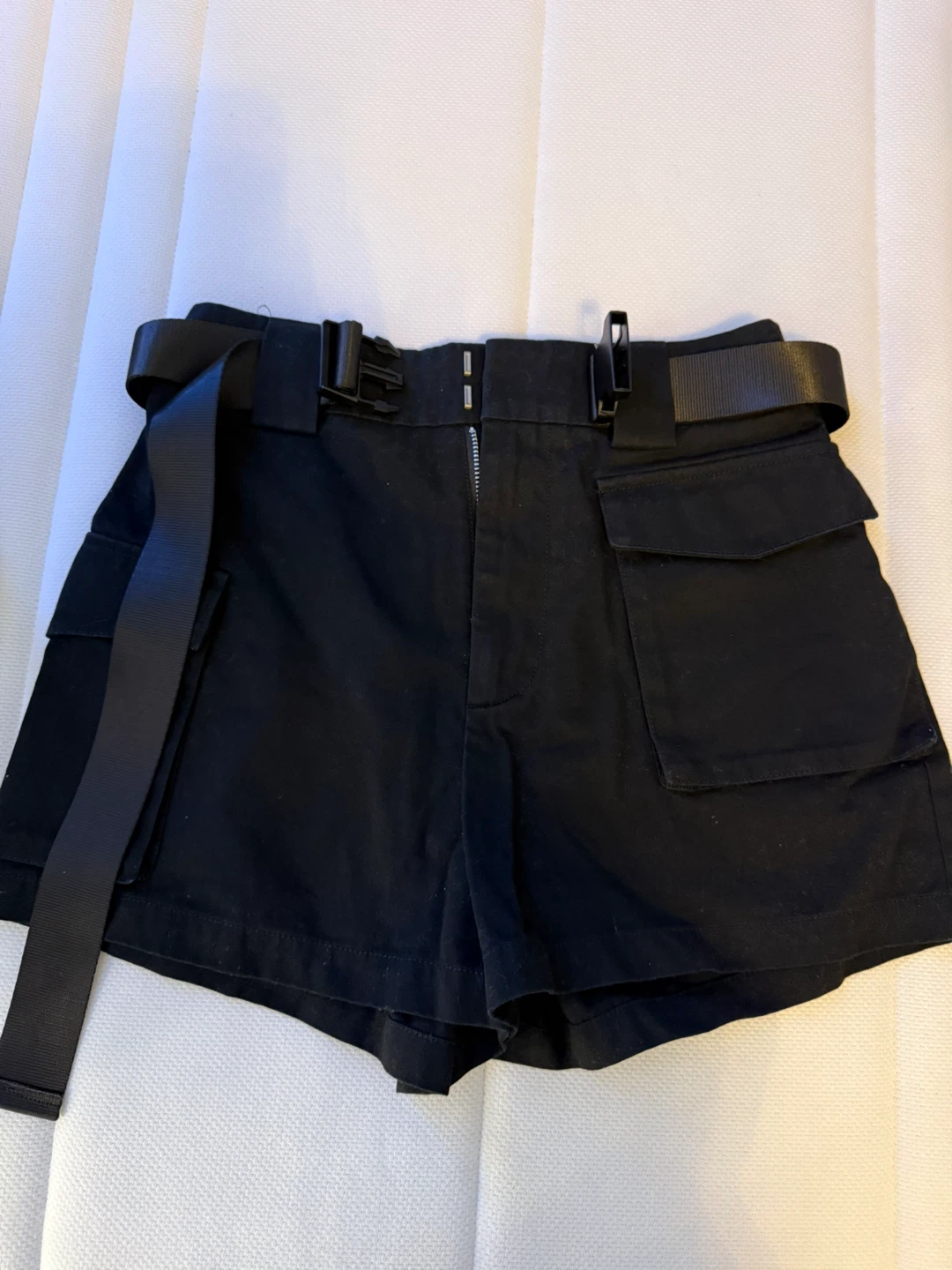 TNA Black Belted Cargo Shorts - Size S