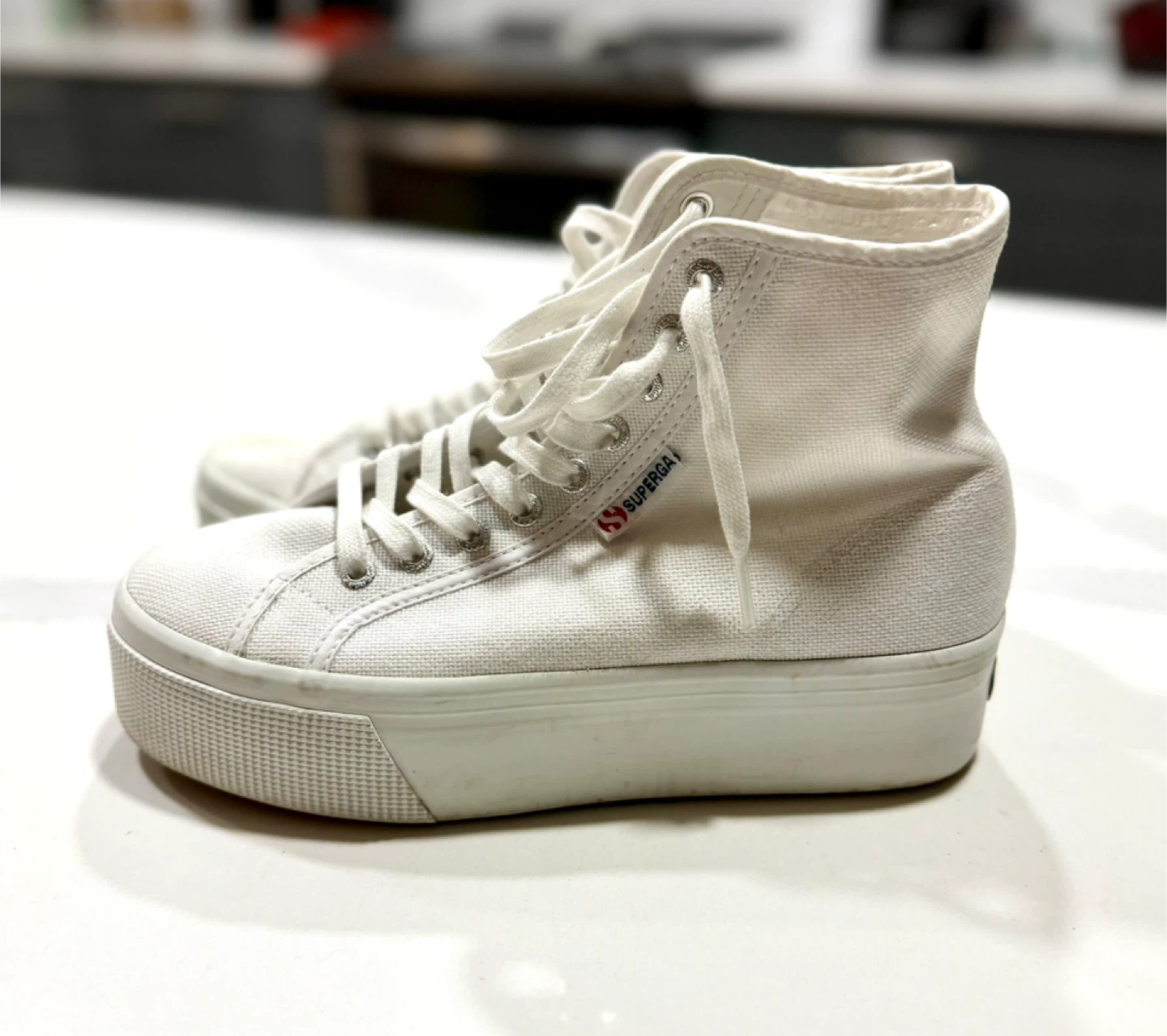 Superga 2708 High Top Platform Sneakers  Sz 8.5 - photo 4